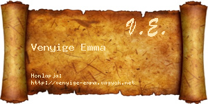 Venyige Emma névjegykártya